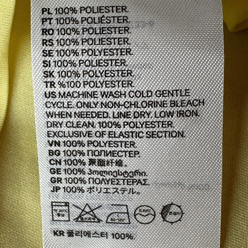H&M Divided Yellow Puff Sleeved Ruffled Dress size Small - Picture 6 of 12